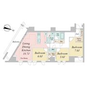 ドゥーエ早稲田の間取り画像