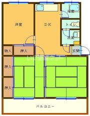 宗コーポの間取り画像