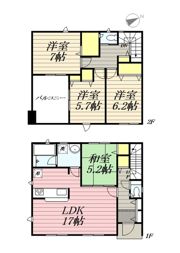 クレイドルガーデン福津市津屋崎第28ー3号棟の間取り画像