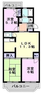 ジュネ向山二番館の間取り画像