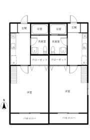 ウエストセントラルハイツBの間取り画像