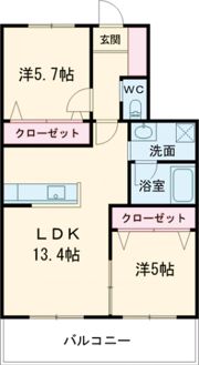 医生ヶ丘ヴァレンシアC棟の間取り画像