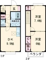 フィールドリバー2号館の間取り画像