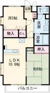 ハイム中川Ⅱの間取り画像