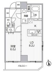 HF曳舟レジデンスの間取り画像