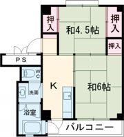 ビレッジハウス臼田2号棟の間取り画像