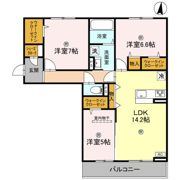 萩 Ⅰの間取り画像