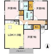 リビングタウン吉成 B棟の間取り画像