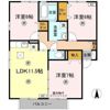 リビングタウン吉成 B棟の間取り画像