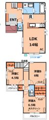 南田中2丁目戸建賃貸住宅の間取り画像
