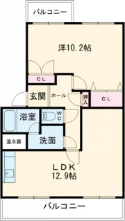 ハイツ弥風の間取り画像