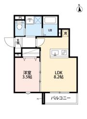 ノワール東大宮(ノワールヒガシオオミヤ)の間取り画像