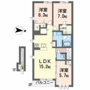 シャーメゾン エミの間取り画像