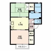 フレグランス栄 Bの間取り画像