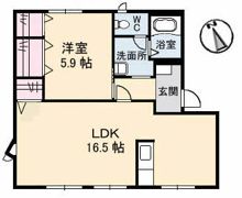 ガーデンスクエア福島 D棟の間取り画像
