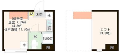 ハーモニーテラス千住河原町Ⅲの間取り画像