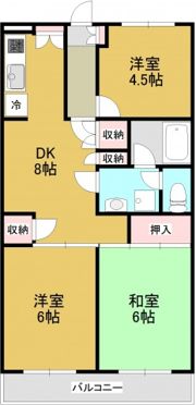 ボナール所沢の間取り画像