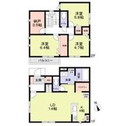 アベニューさんごB棟の間取り画像