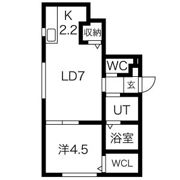 プラティーヌ月寒東の間取り画像