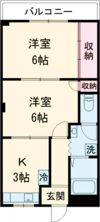 ヴィラ渡辺の間取り画像