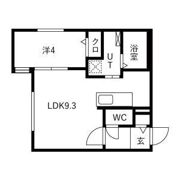 La・isola月寒(ライゾラツキサム)の間取り画像