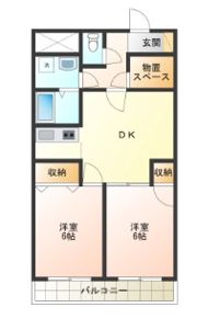 南晒屋コーポの間取り画像