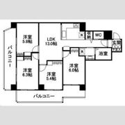 朝日プラザ八幡の間取り画像