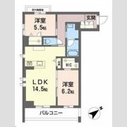CLASSEUM連坊Ⅲの間取り画像