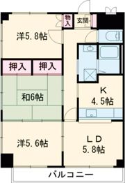 ハイム上所の間取り画像