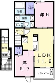 Rグレイ砥堀の間取り画像