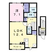 オリーブ羽倉崎Aの間取り画像