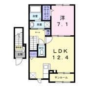 オリーブ羽倉崎Aの間取り画像