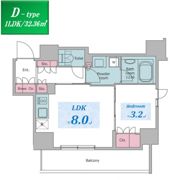 クロスレジデンス六義園の間取り画像
