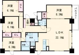 グランドール清水町の間取り画像