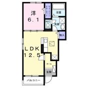 オリーブ羽倉崎Bの間取り画像