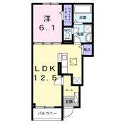 オリーブ羽倉崎Bの間取り画像