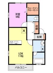 ヴィバルディDE棟の間取り画像