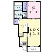 オリーブ羽倉崎Bの間取り画像