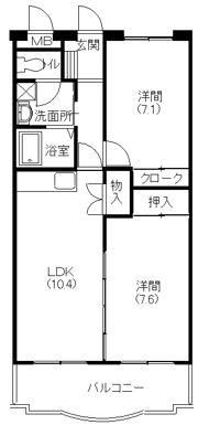 ディアコート布橋の間取り画像