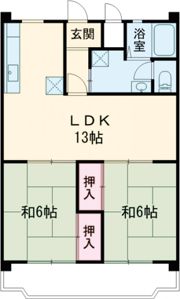 コーポ水田の間取り画像