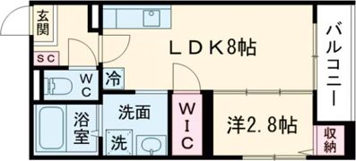 プランドール椥辻の間取り画像
