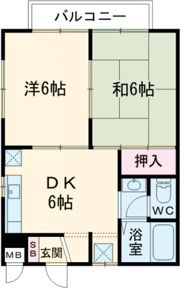 藤ハイツの間取り画像