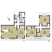 福生市南田園3丁目戸建の間取り画像