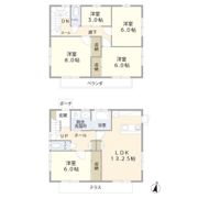 鶴田町一ノ沢住宅の間取り画像