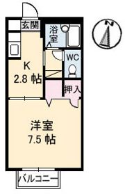 サニーハイツMARUの間取り画像