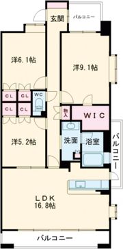 エスティメゾン東白壁の間取り画像