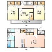 ゆずり葉墨俣貸家B ※自治会費必須(別紙参照)の間取り画像