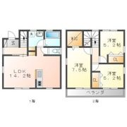 ゆずり葉墨俣貸家C ※自治会費必須(別紙参照)の間取り画像