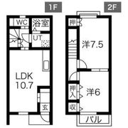 プラッサムコート宮後Bの間取り画像