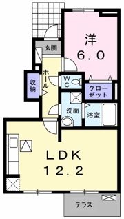 ル・シエル・ブルー Wの間取り画像